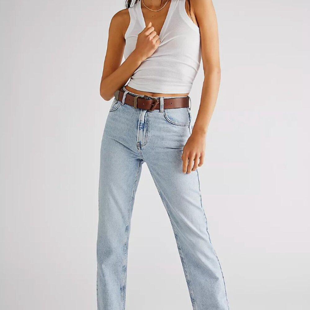 Free People Light Blue Relaxed Jeans